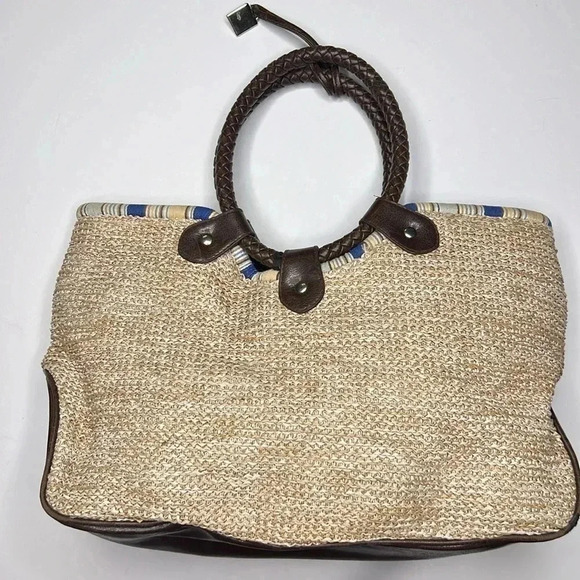 Longaberger Cabana Blue Stripe Purse - Picture 2 of 8